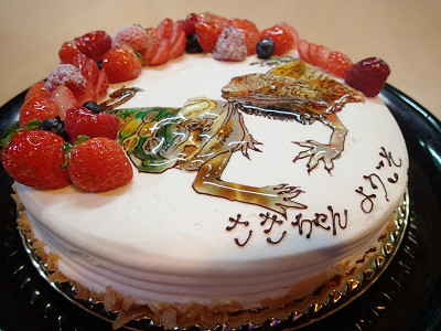 ペットの写真ケーキ